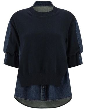 Sacai Shirt-Style Top - Blue