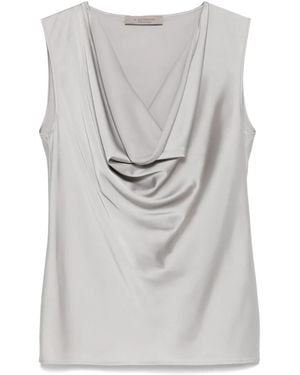 D.exterior Satin Top - Gray
