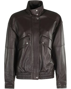 Rag & Bone Aria Leather Bomber - Black