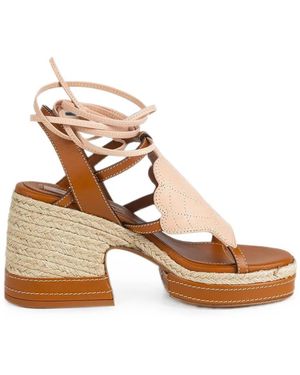 Zimmermann Starfish Shell-Patch Espadrilles - Brown