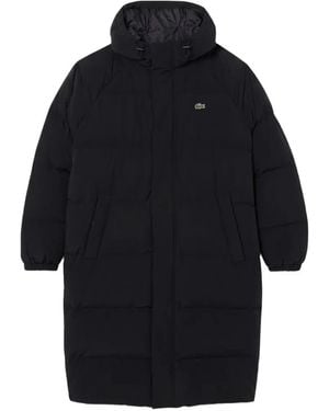 Lacoste Long Water-Repellent Down Jacket - Blue