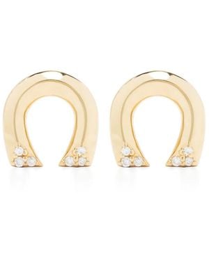 Harwell Godfrey Tiny Horseshoe Studs Pair - Metallic