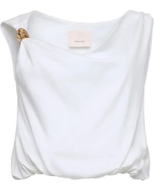 Cinq À Sept Blusa Darius Drappeggiata - Bianco
