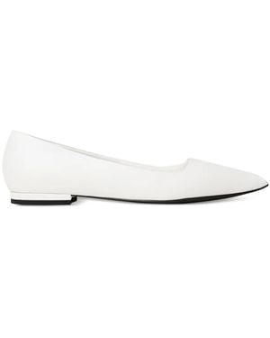 Twinset Pointed-Toe Ballet Flats - White