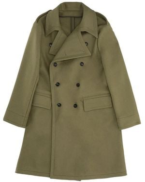 Fortela Winston Double-Breasted Coat - Green