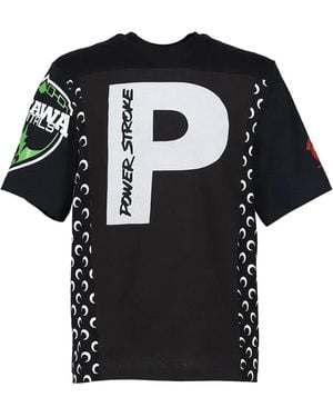 Marine Serre コットン Tシャツ - ブラック