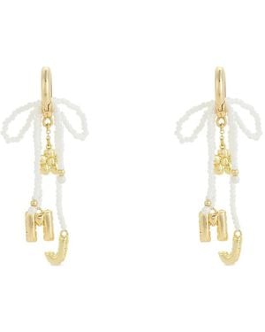 Marc Jacobs Pendientes The Beaded Mj Balloon - Blanco
