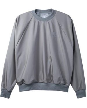 4SDESIGNS Raglan-Sleeve Crew-Neck Sweatshirt - Grey