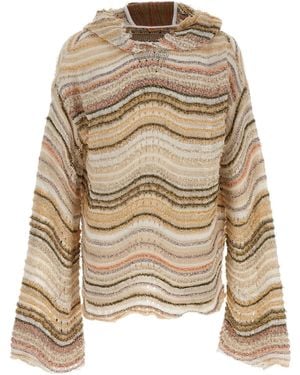VITELLI Peacock Monster Hoodie - Natural