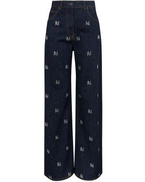 MSGM Vaqueros The Mwave con apliques de strass - Azul