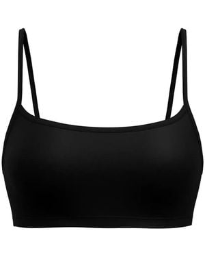 CALIDA Square-Neck Spaghetti-Strap Bra - Black