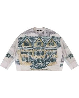 Who Decides War Statue Long-Sleeve T-Shirt - Grey