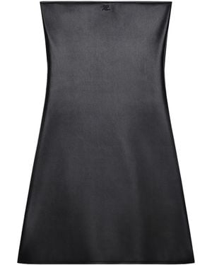 Courreges ストラップレス ミニドレス - ブラック