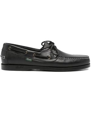 Paraboot Chaussures Bateau Barth En Cuir - Noir
