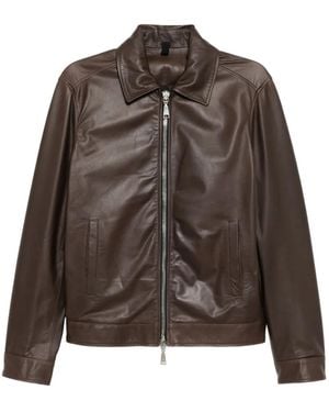 Tagliatore Zip-Up Jacket - Brown