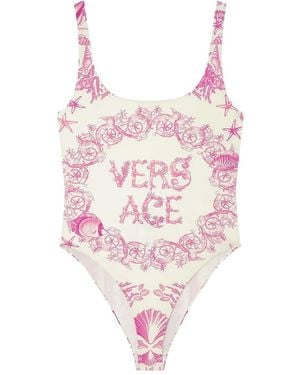 Versace Underwater Barocco Badeanzug - Pink