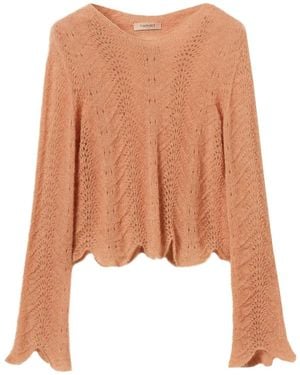 Twinset Scalloped-Hem Sweater - Orange
