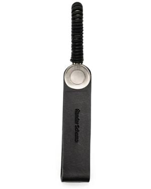 Hender Scheme Logo-Debossed Leather Key Ring - White