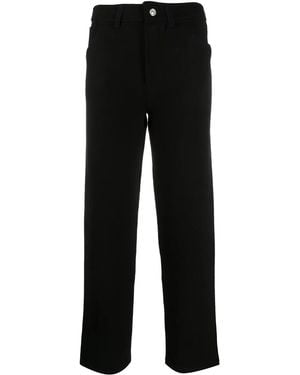 Barrie High-Rise Straight-Leg Trousers - Black