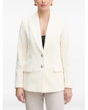 Morgan Buttoned Blazer - White
