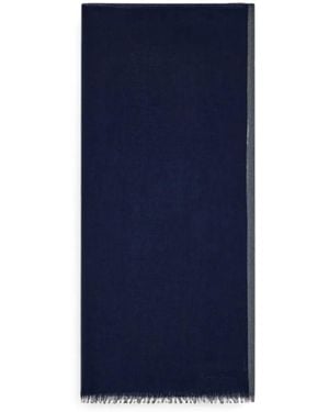 Giorgio Armani Fringed-Edge Scarf - Blue
