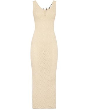 Philipp Plein Midikleid mit Monogramm - Weiß