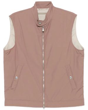 Eleventy Zip Pocket Gilet - Pink