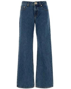 Cult Gaia Rosella Embroidered Jeans - Blue
