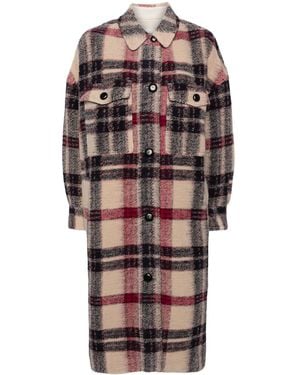 Isabel Marant Cappotto A Quadri - Marrone