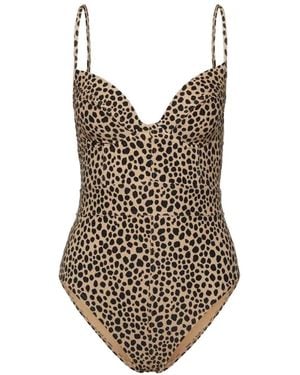 MICHAEL Michael Kors Animal Print Swimsuit - Brown