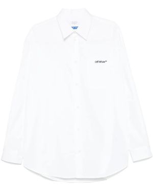 Off-White c/o Virgil Abloh Logo-Embroidered Shirt - White