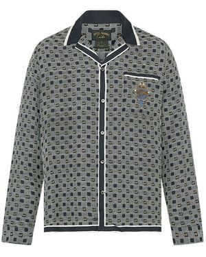 CAMILLA Long-Sleeve Pattern Shirt - Grey