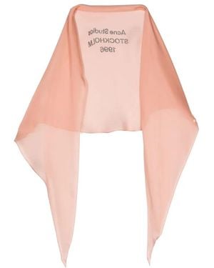 Acne Studios Pañuelo Con Estampado Gráfico - Rosa