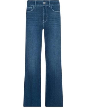 L'Agence Gwenna Wide-Leg-Jeans - Blau