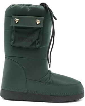 Love Moschino Stivali Da Neve Con Borchie - Verde