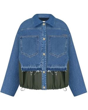 Litkovskaya Frayed Cropped Jacket - Blue