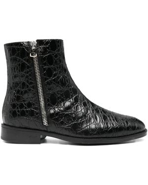 Giuseppe Zanotti Embossed Zip Boots - Black