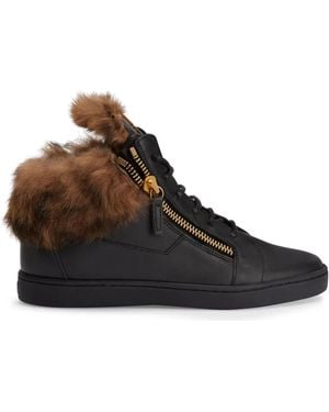 Giuseppe Zanotti Nicki Leather Trainers - Brown