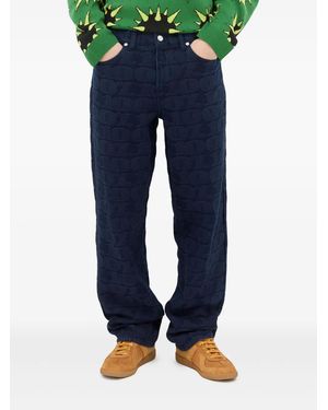 AWAKE NY Logo-Jacquard Jeans - Blue