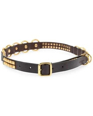 DSquared² Stud-Embellished Leather Belt - Brown