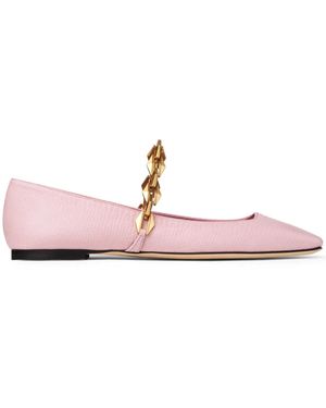 Jimmy Choo Ballerines Diamond Tilda En Cuir - Rose