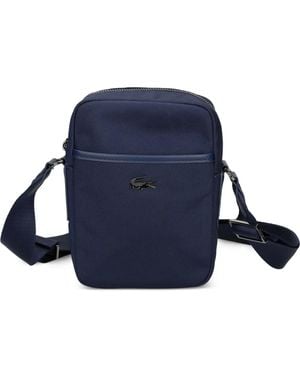 Lacoste Verstellbare Kuriertasche mit Logo - Blau