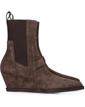 Rick Owens Sharp Wedge Ankle Boots - Brown