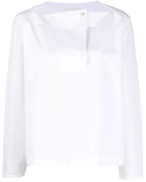 Jil Sander Long-Sleeved Cotton Blouse - White