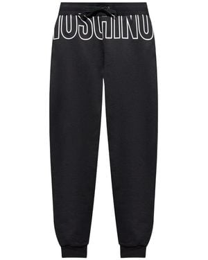 Moschino Pantalones de chándal con logo - Negro