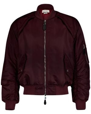 McQueen Detachable Sleeve Bomber Jacket - Brown