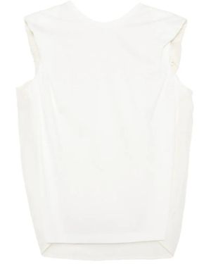 JNBY Polka-Dot Sleeveless Blouse - White
