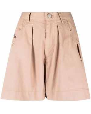 DIESEL Compact-Twill A-Line Shorts - Natural