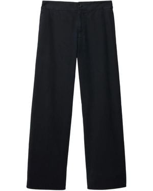 Burberry Gabardine Trousers - Blue