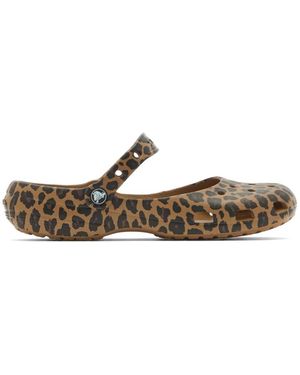 Crocs™ Classic Animal Ballet Perforated Mules - White